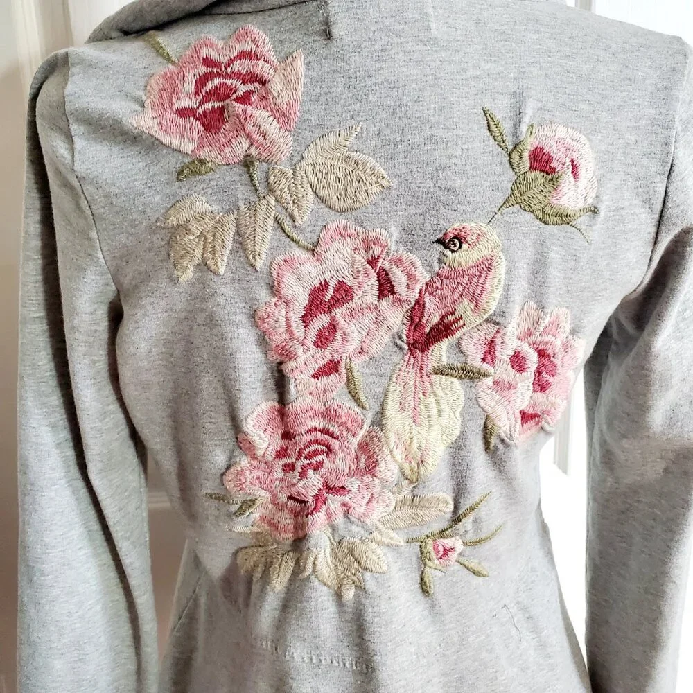 Johnny Was Embroidered Boho Sweatshirt Small Cottagecore Festival - Picture 3 of 15